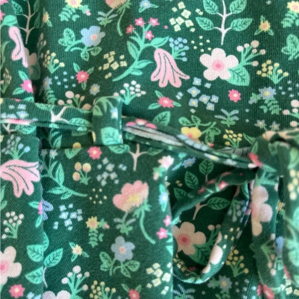 FLORENCE EISEMAN Green Ditsy Floral Long Sleeve Skater Twirl Dress Girls 3T